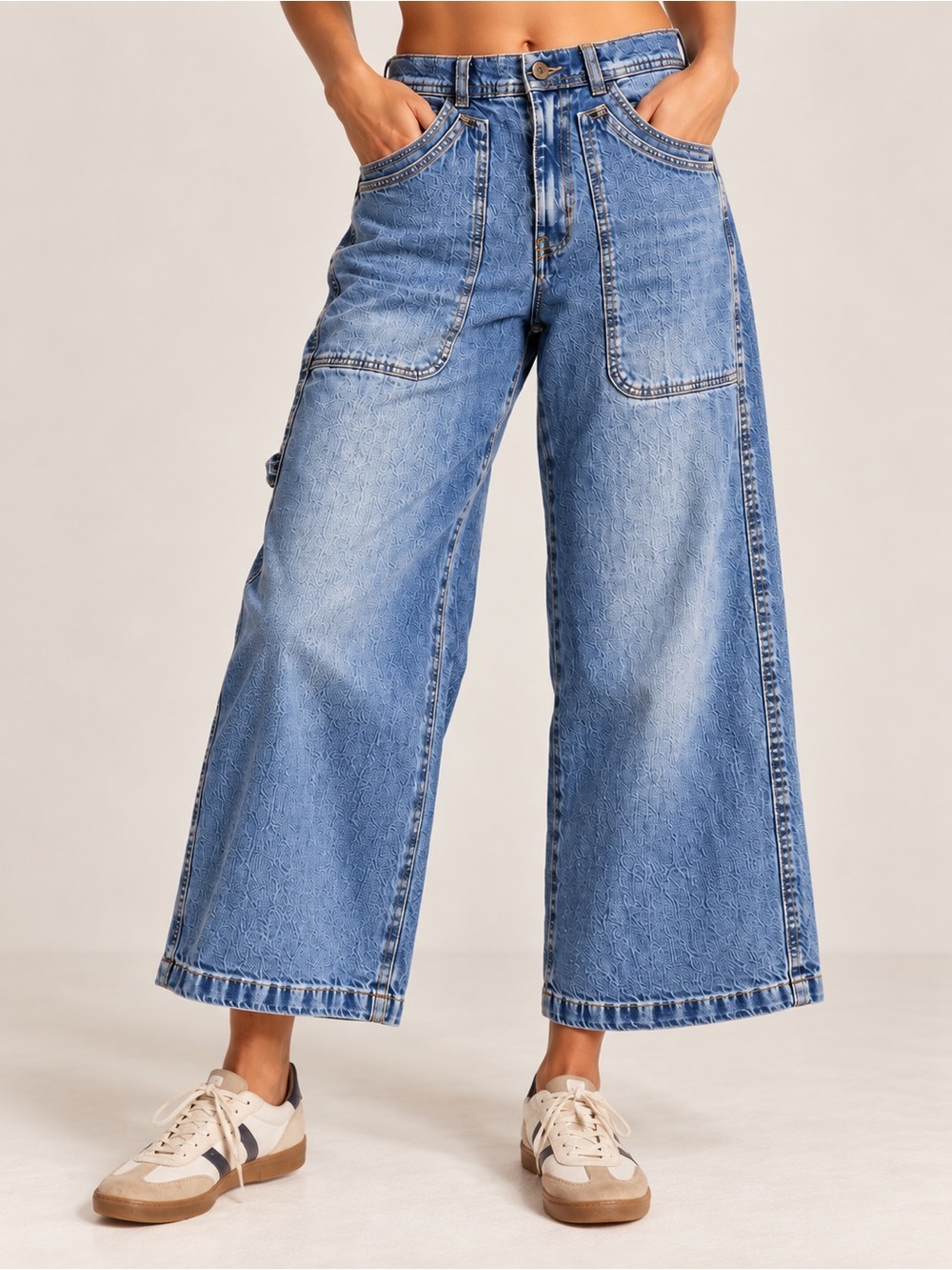 Free People We The Free Size 26 Wide Leg Carpenter Utility Jeans